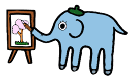 I can only draw a sideways elephants. sticker #12581138