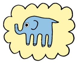 I can only draw a sideways elephants. sticker #12581140