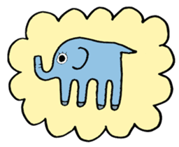 I can only draw a sideways elephants. sticker #12581140