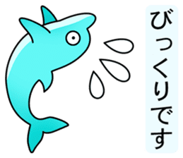 The cute dolphins sticker #12582079