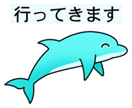 The cute dolphins sticker #12582086