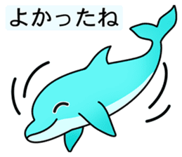 The cute dolphins sticker #12582092