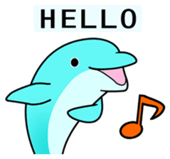 The cute dolphins sticker #12582099