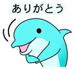 The cute dolphins sticker #12582106