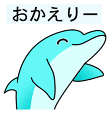 The cute dolphins sticker #12582107