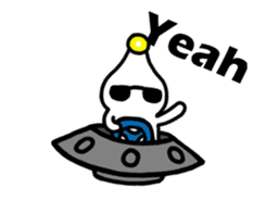 Aliens with Spaceships sticker #12582593