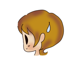 common girl stamp sticker #12582618