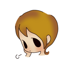 common girl stamp sticker #12582620