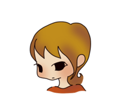 common girl stamp sticker #12582622