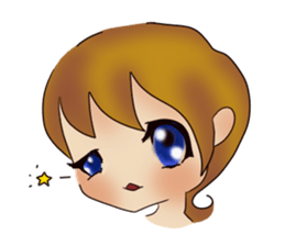 common girl stamp sticker #12582627