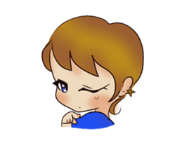 common girl stamp sticker #12582628