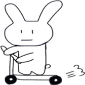 Serious look Rabbit is cute sticker #12583001