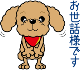 "Arare-kun" of clever toy poodle. sticker #12583151