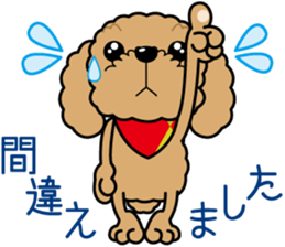 "Arare-kun" of clever toy poodle. sticker #12583167