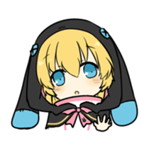 rabbit BW sticker #12583639