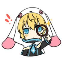 rabbit BW sticker #12583642