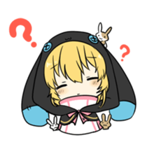 rabbit BW sticker #12583643