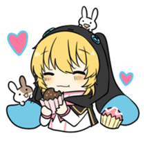 rabbit BW sticker #12583649