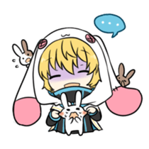 rabbit BW sticker #12583650