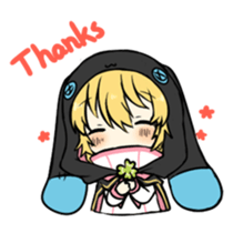 rabbit BW sticker #12583655