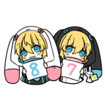 rabbit BW sticker #12583658