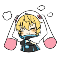 rabbit BW sticker #12583659