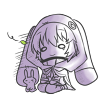 rabbit BW sticker #12583660