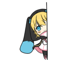 rabbit BW sticker #12583666