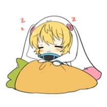 rabbit BW sticker #12583668