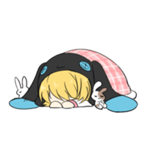 rabbit BW sticker #12583669