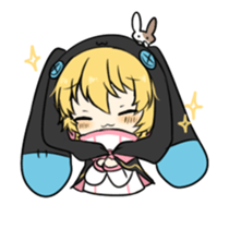 rabbit BW sticker #12583674