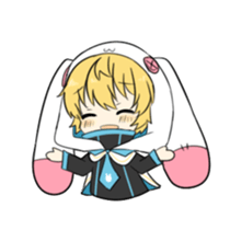 rabbit BW sticker #12583675