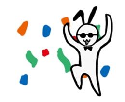 sunglass rabbit Mr.Sun (animation no.1) sticker #12585632