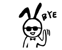 sunglass rabbit Mr.Sun (animation no.1) sticker #12585633