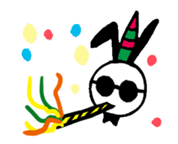 sunglass rabbit Mr.Sun (animation no.1) sticker #12585636