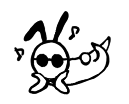 sunglass rabbit Mr.Sun (animation no.1) sticker #12585638