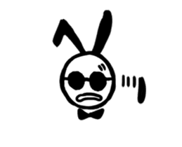 sunglass rabbit Mr.Sun (animation no.1) sticker #12585645