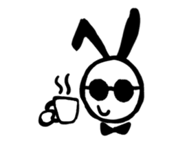 sunglass rabbit Mr.Sun (animation no.1) sticker #12585649