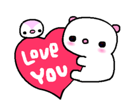 I love Q bear A sticker #12588992