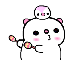 I love Q bear A sticker #12589000