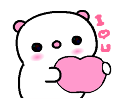 I love Q bear A sticker #12589001