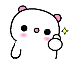 I love Q bear A sticker #12589004