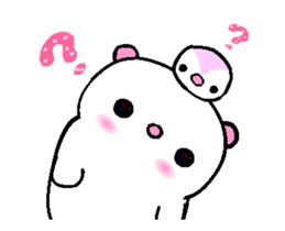 I love Q bear A sticker #12589009