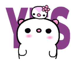 I love Q bear A sticker #12589012