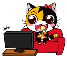 C-A-T : Calico Cat sticker #12589719