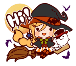 Witch's Halloween sticker #12589918