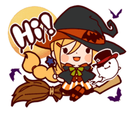 Witch's Halloween sticker #12589918