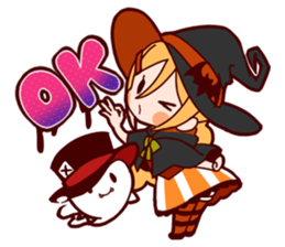 Witch's Halloween sticker #12589919