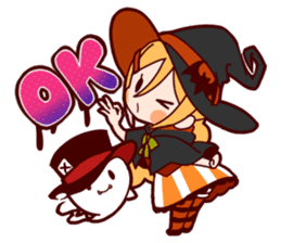 Witch's Halloween sticker #12589919