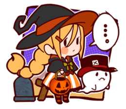 Witch's Halloween sticker #12589920